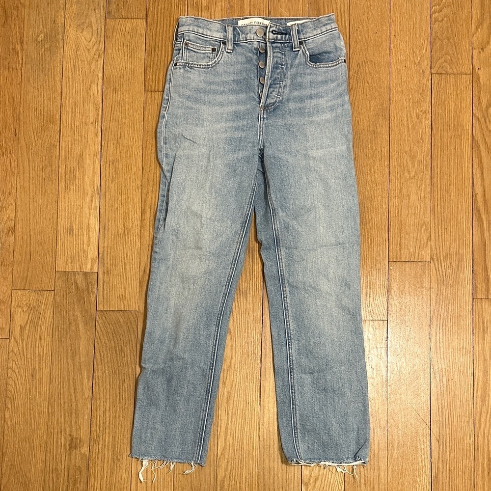 Denim Forum Sky Blue Cropped Jeans
